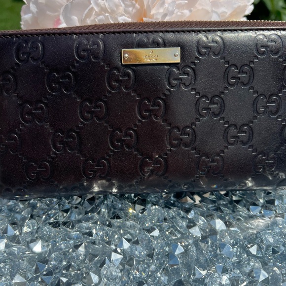 EUC GUCCISSIMA BROWN LEATHER WALLET - Picture 2 of 8